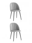 Стул Stool Group Логан NEW велюр светло-серый 2 шт