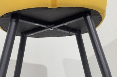 Стул Мебельсон Ричард желтый велюр/черный
