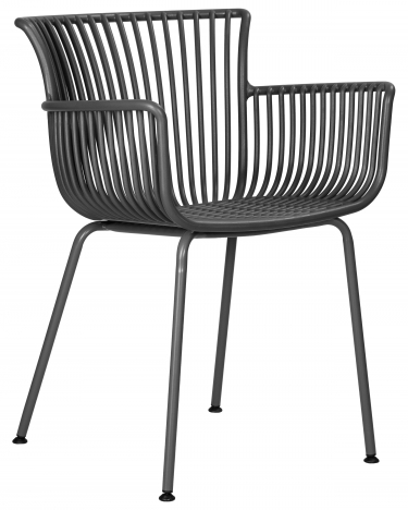 Стул обеденный DOBRIN DOBRIN ROSS темно-серый GR-04 без подушки