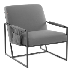 Кресло Tetchair Charli LUX/Чарли Люкс К экокожа , Sharp Графит, 70х80х82 см