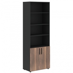 Шкаф с 1 комплектом глухих малых дверей Skyland VELION VENEER VRHCS 80.5 Американский орех Яшма черная