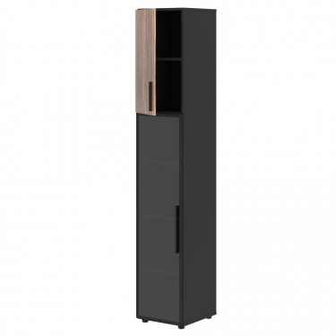 Шкаф-колонка комбинированный левый Skyland VELION VENEER VRHCS 40.2 L Американский орех Яшма черная