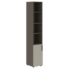 Шкаф-колонка с глухими малыми дверьми левый Skyland VELION VENEER VRHCS 40.4 L Американский орех Яшма черная