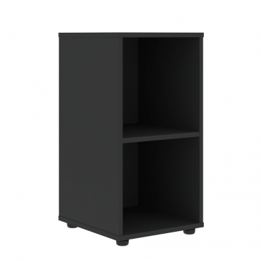 Шкаф-колонка с глухой малой дверью левый Skyland VELION VENEER VRLCS 40.1 L Американский орех Яшма черная