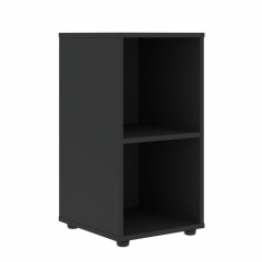 Шкаф-колонка с глухой малой дверью правый Skyland VELION VENEER VRLCS 40.1 R Американский орех Яшма черная