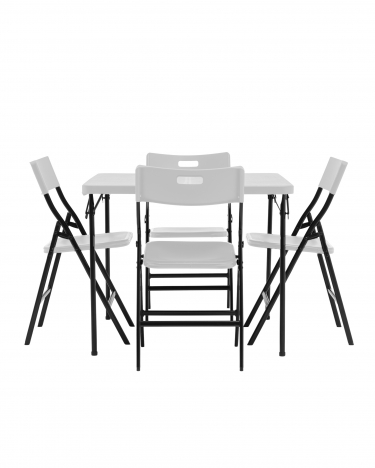 Комплект Stool Group раскладного стола и стульев Кейт белый