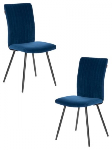 Стул обеденный Tetchair Monte Carlo 2 шт. в упаковке TREND, велюр, Blue синий, 49х51х93 см
