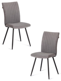 Стул обеденный Tetchair Monte Carlo 2 шт. в упаковке TREND, велюр, серый/черный, 29, 49х51х93 см