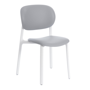 Стул Tetchair ADORE mod. XRB-1025 пластик, серый / белый grey / white, 41 х 53 х 81,5 см