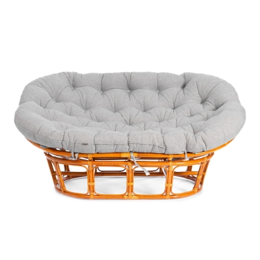 Диван Tetchair MAMASAN/МАМАСАН 23/02 W /с подушкой/ 169х102х80 см, Honey мед, матрац 182х119 см, ткань серо-бежевая 3М 16/2