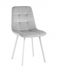 Стул Stool Group Chilly NEW велюр серебристый белые ножки