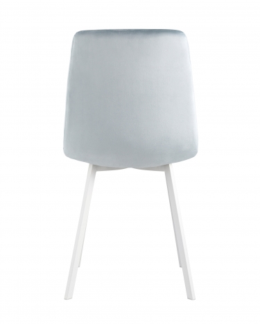 Стул Stool Group Chilly NEW велюр серо-голубой белые ножки