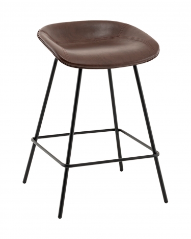 Стул полубарный Stool Group Фуриоса экокожа коричневый