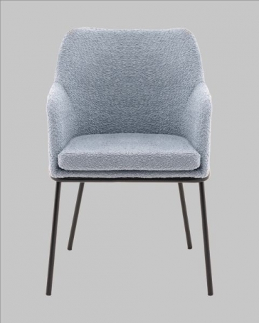 Стул с подлокотниками Stool Group Кози new ткань букле синий