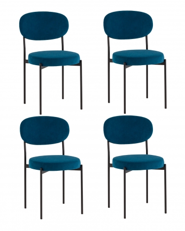 Стул Stool Group Бриф DD велюр синий 4 шт.