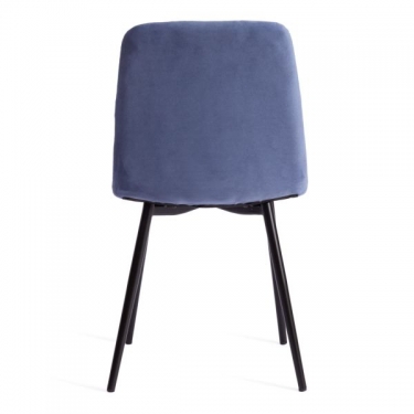 Стул Tetchair CHILLY MAX / 1 шт. в упаковке Велюр/металл , 45 х 54 х 90 см , серо-голубой/черный