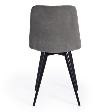 Стул Tetchair CHILLY mod. 7095-1 / 2 шт. в упаковке ткань/металл, 45x53х88 см, высота до сиденья 50 см, серый barkhat 26/черный