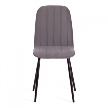 Стул Tetchair ARC / 2 шт. в упаковке Велюр/металл , 46 х 52 х 88 см, темно-серый/черный