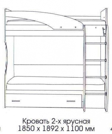 Кровать двухъярусная Бемби 4