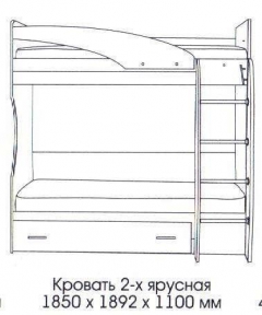 Кровать двухъярусная Бемби 4