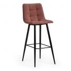 Стул барный Tetchair CHILLY mod.7095б / 1 шт. в упаковке ткань/металл, 50х44х104 см, высота до сиденья 76 см, коралловый barkhat 15 /черный