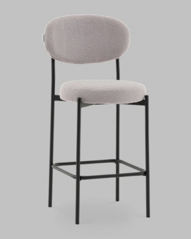 Стул полубарный Stool Group Бриф DD ПБ букле светло-серый