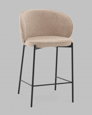 Стул полубарный Stool Group Тисдейл букле бежевый