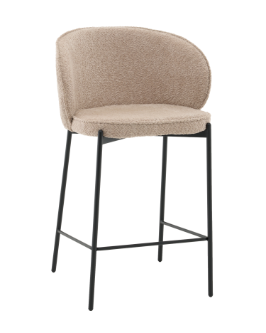 Стул полубарный Stool Group Тисдейл букле бежевый