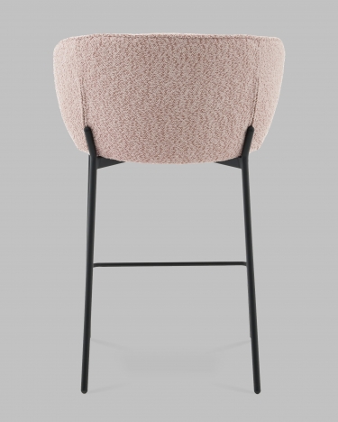 Стул полубарный Stool Group Тисдейл букле розово-персиковый