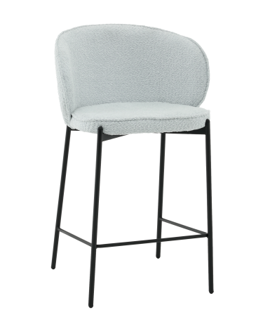 Стул полубарный Stool Group Тисдейл букле светло-голубой