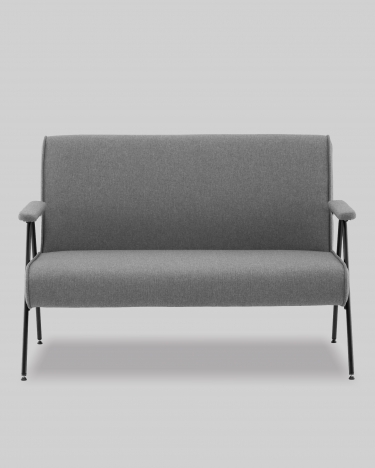 Диван Stool Group Эндино Д рогожка серый