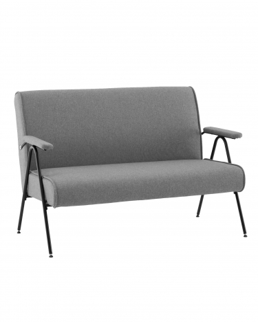 Диван Stool Group Эндино Д рогожка серый