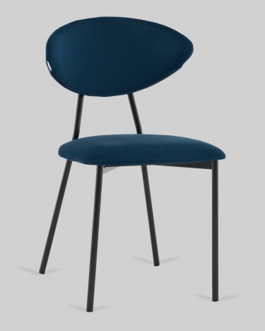 Стул обеденный Stool Group Квинси велюр синий