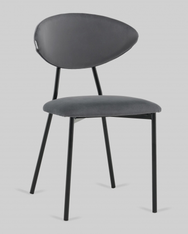 Стул обеденный Stool Group Квинси велюр темно-серый