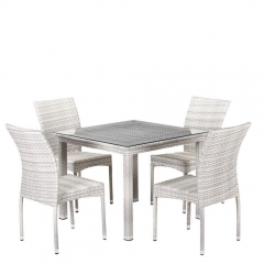 Комплект плетеной мебели Афина-мебель T257C/Y380-W85-90x90 4Pcs Latte