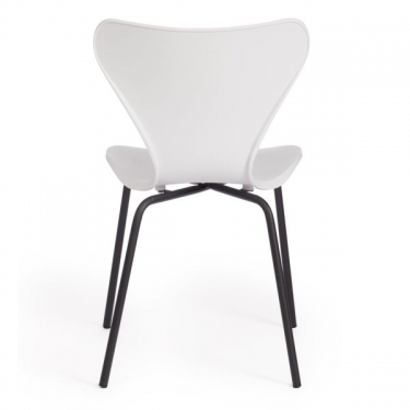 Стул Tetchair Jacobsen mod DC 102 / 1 шт. в упаковке пластик/металл, 50 х 46 х 82 см , белый 018/черный