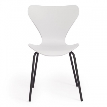 Стул Tetchair Jacobsen mod DC 102 / 1 шт. в упаковке пластик/металл, 50 х 46 х 82 см , белый 018/черный