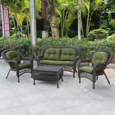 Плетеный комплект для отдыха Афина-мебель LV-520BG Brown-Green