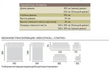 Диван Ноктюрн маленький