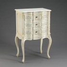Комод белый Louis XV, массив красного дерева