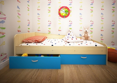 Детская кровать Кроха с ящиками 80*190