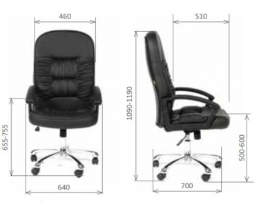 Компьютерное кресло CHAIRMAN 418 PU черная матовая