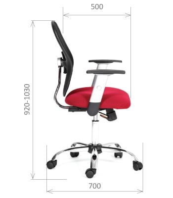 Компьютерное кресло CHAIRMAN 451 TW 13/AC красный/черный