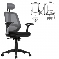 Компьютерное кресло BRABIX Saturn ER-400 Черный-серый