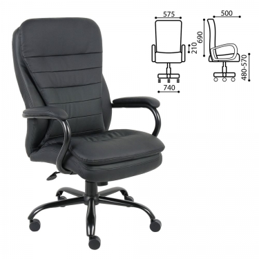 Компьютерное кресло BRABIX Heavy Duty HD-001 Черный