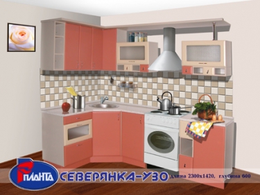 Кухня желтая Северянка У-30