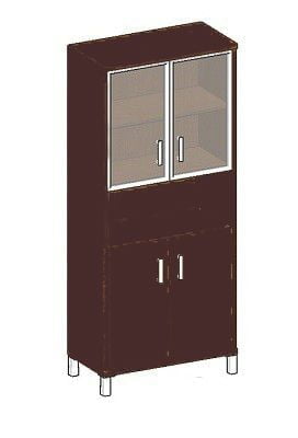 Стеллаж стекло тонированное Skyland В430.10 Бургунди