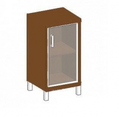 Стеллаж стекло в раме Skyland В411.4 L Орех Даллас