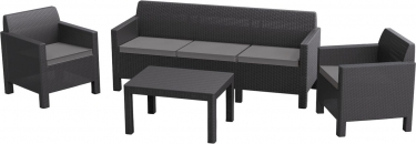 Зона отдыха ALLIBERT Orlando set with 3 seat sofa Черный