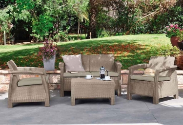 Зона отдыха CURVER Corfu set Капучино